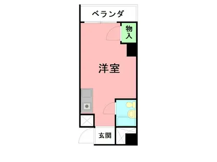 ハピネス杉山(ワンルーム/4階)の間取り写真