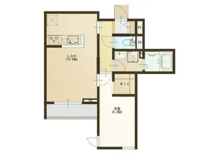 PARTENZA松波さくら通(1LDK/2階)の間取り写真