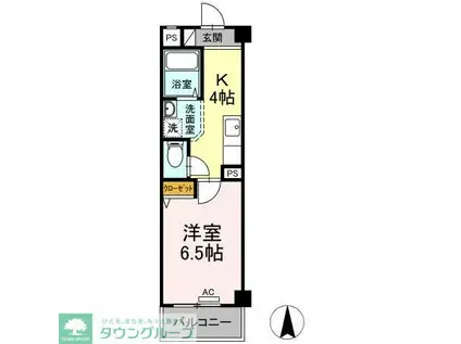 Dルーム大泉学園(1K/2階)の間取り写真