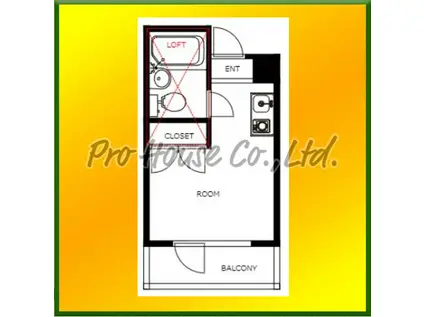 クラウディスプーン(ワンルーム/4階)の間取り写真