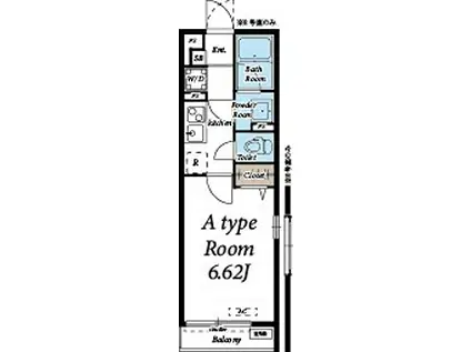 リブリ・草加西町(1K/1階)の間取り写真