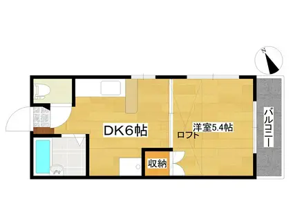 MAPLE RESIDENCE(1DK/1階)の間取り写真