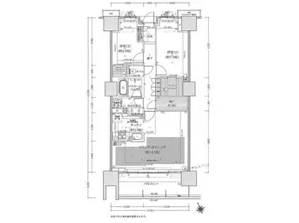 アトラスタワー小山城山町(2SLDK/18階)の間取り写真