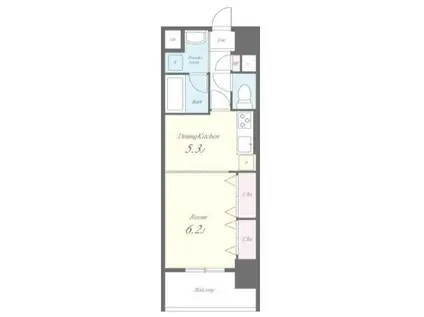 MIZUHO FLATS瑞穂フラッツ(1DK/2階)の間取り写真