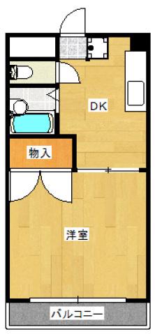 リーフコート宇多津(1DK/3階)の間取り写真