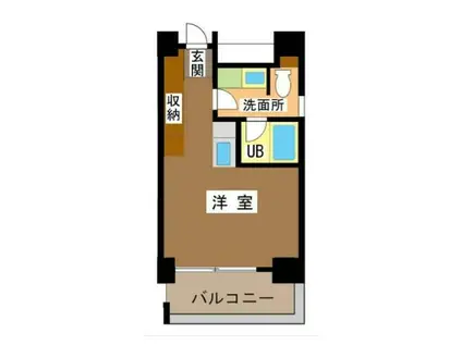 マリンベルコート(ワンルーム/6階)の間取り写真