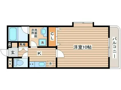 ドミトーレ6-4(1K/1階)の間取り写真