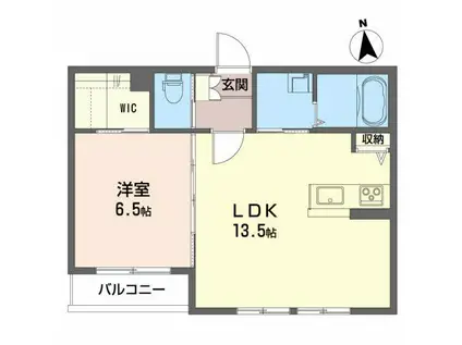 シャーメゾン ドレッセ(1LDK/2階)の間取り写真