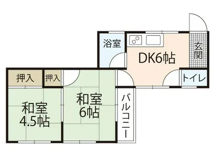 MKビル(2DK/3階)の間取り写真