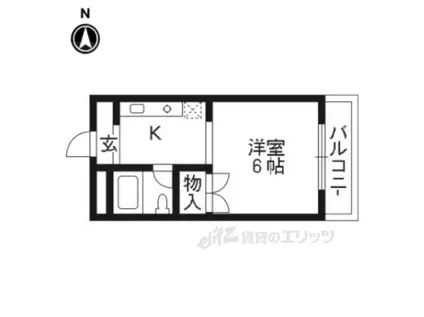 リバーサイド白川(1K/2階)の間取り写真