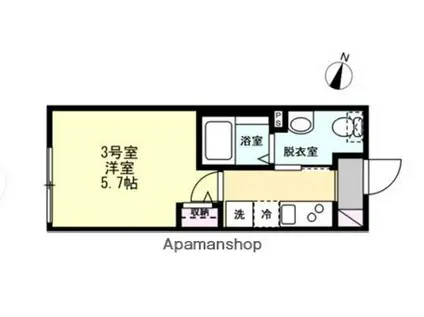 GーRESIDENCE(1K/1階)の間取り写真