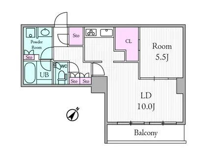 URBAN PARK GRANDE代官山アーバンパークグランデ代官山(1LDK/2階)の間取り写真