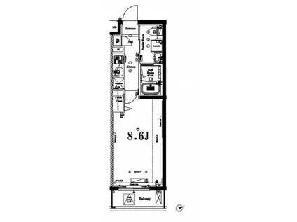 アクサス北池袋(1K/4階)の間取り写真