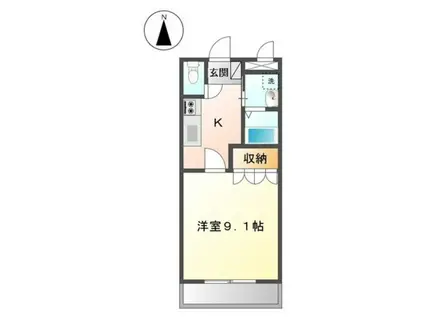クレディール豊田(1K/1階)の間取り写真
