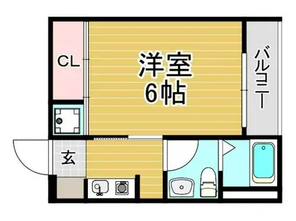 CASAMENTO CALCE(1K/2階)の間取り写真