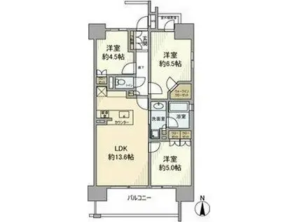 オープンレジデンシア堀田(3LDK/3階)の間取り写真