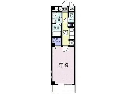 メゾンE・M・I(1K/1階)の間取り写真