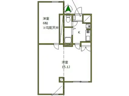 エミネンス(1SK/3階)の間取り写真