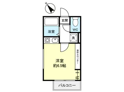 LIT大和田新田(ワンルーム/2階)の間取り写真