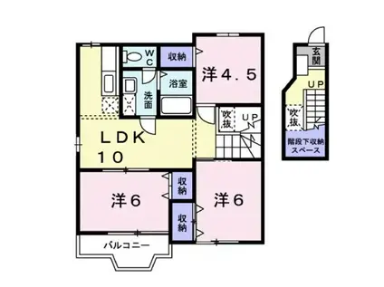 ラヴィング・ヴィラB(3LDK/2階)の間取り写真