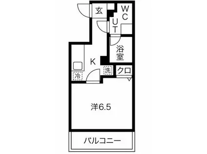 エルスタンザ通町(1K/1階)の間取り写真