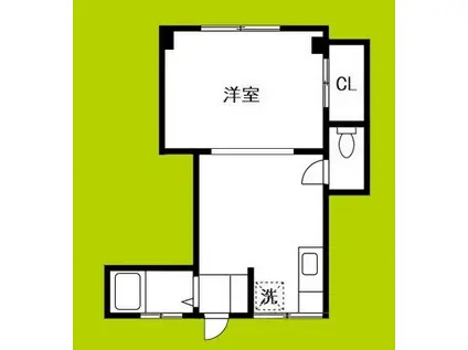 都島コーポ(1DK/3階)の間取り写真