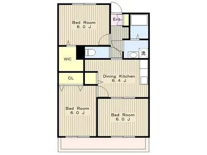 イーストパレス(3DK/6階)の間取り写真