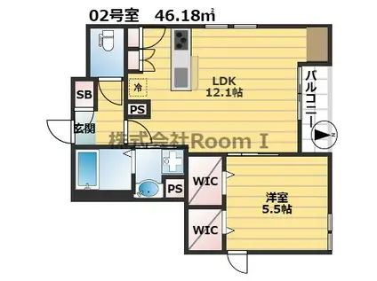ベル ラーゴ・II 旭化成ヘーベルメゾンHEBEL HAUS(1LDK/1階)の間取り写真