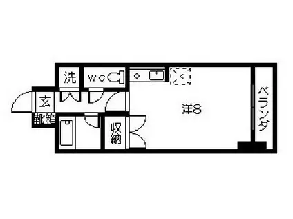 セントラルパレス(ワンルーム/4階)の間取り写真