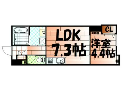 ルフレ ISSA 一茶(1K/1階)の間取り写真