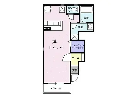 メゾン アムール(ワンルーム/1階)の間取り写真