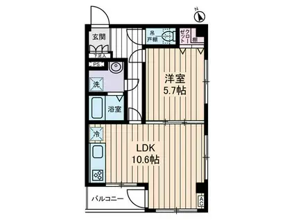 グランステージ東浦和(1LDK/3階)の間取り写真