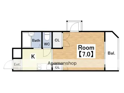 メゾン住吉弐番館(1K/5階)の間取り写真