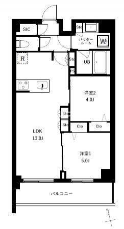 アーバンパーク船堀II(2LDK/2階)の間取り写真