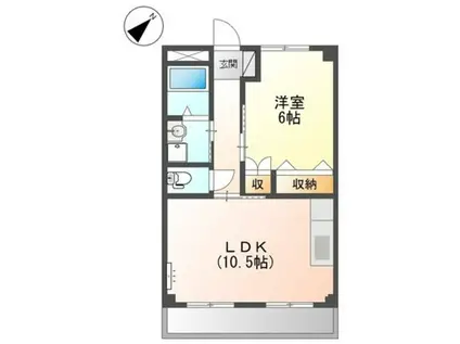 BEAM(1LDK/1階)の間取り写真