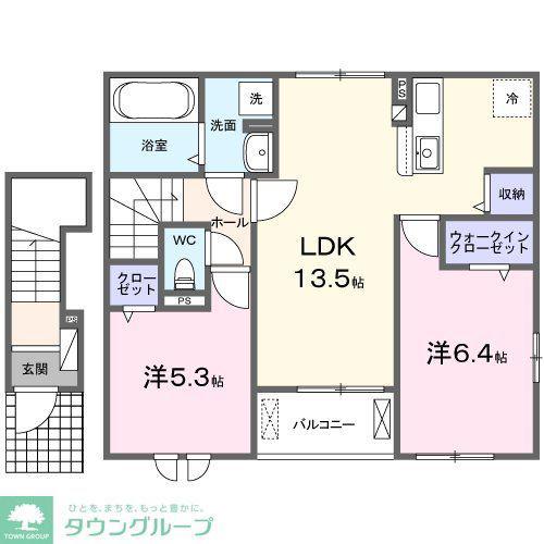 グラン エスターテ(2LDK/2階)の間取り写真