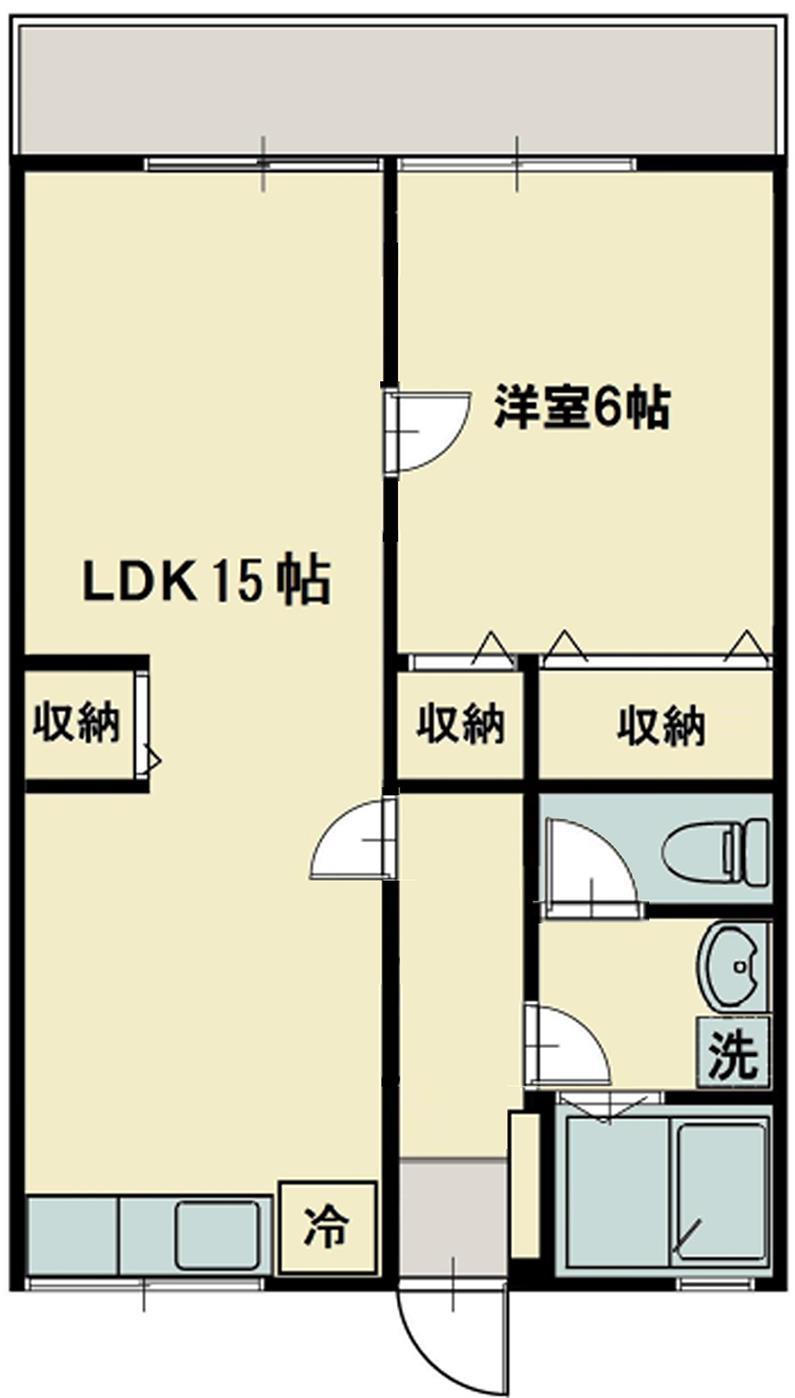 志幸39 サフラン(1LDK/2階)の間取り写真