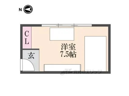 GOODROOMRESIDENCE奈良(ワンルーム/1階)の間取り写真