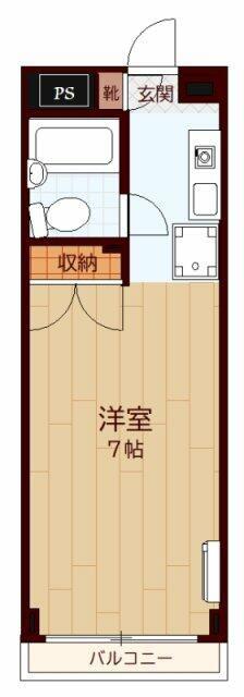 南林間FTマンション(ワンルーム/3階)の間取り写真