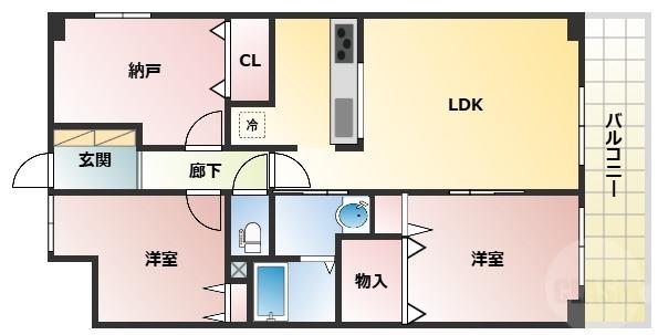 タイガーアネックス(3LDK/6階)の間取り写真