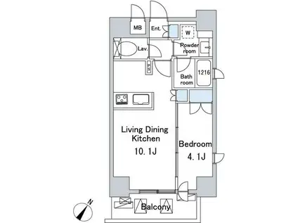 ルジェンテ・バリュ上野(1LDK/2階)の間取り写真