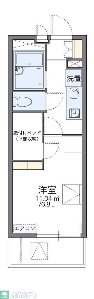 レオパレスアプロス(1K/1階)の間取り写真