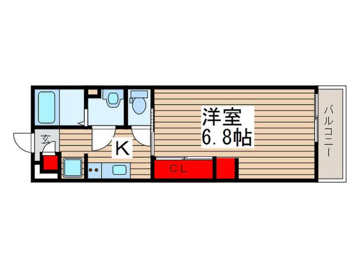 リブリ・NEO STAGE(1K/1階)の間取り写真