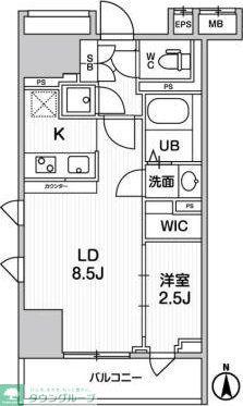 テラス森下(1LDK/9階)の間取り写真