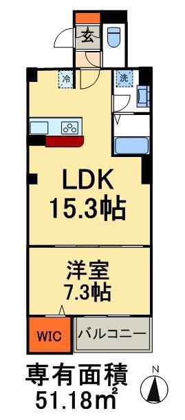 リブリ・根岸 CEREZO(1LDK/2階)の間取り写真