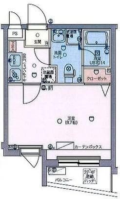 GROWS上板橋(1K/5階)の間取り写真