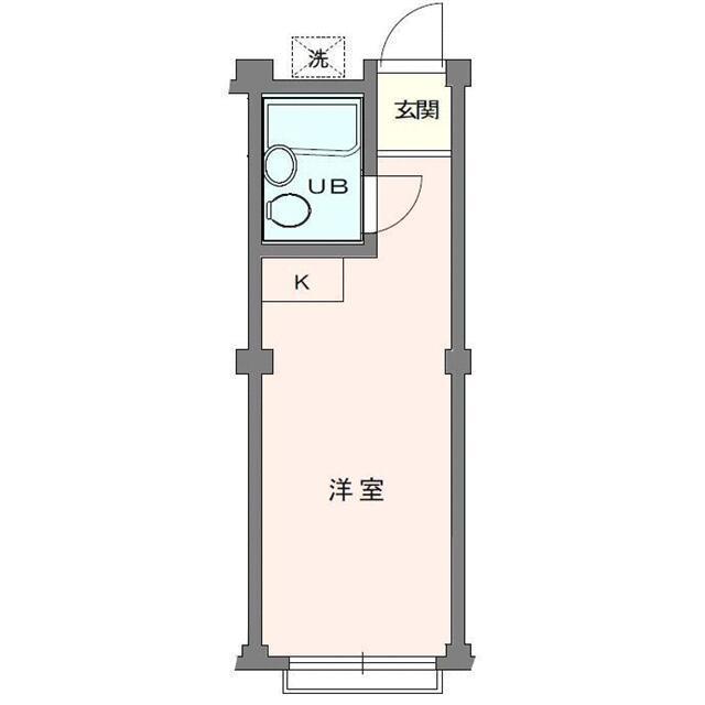 アップルハウス 青葉台(ワンルーム/2階)の間取り写真