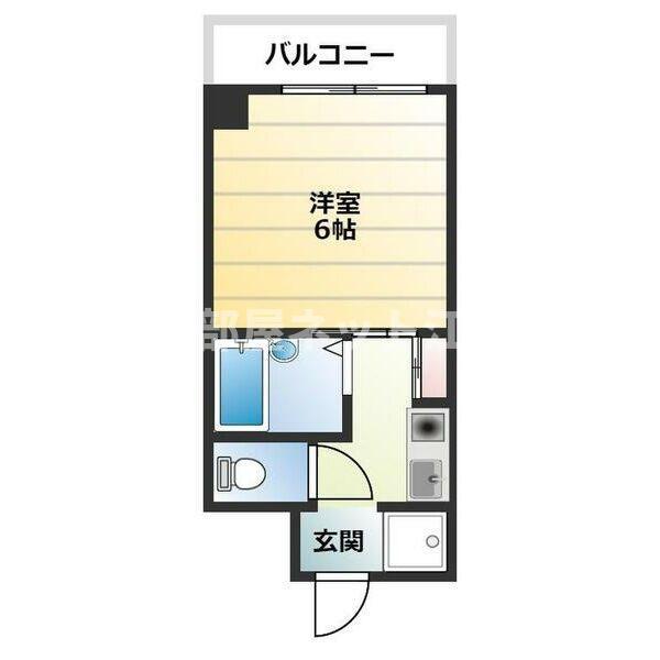 KUBOTAハイツ(1K/2階)の間取り写真