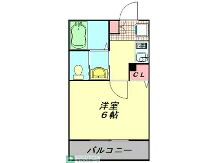 蓮田市東4丁目アパート(1K/2階)の間取り写真
