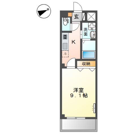 Y-FLEUR(1K/1階)の間取り写真